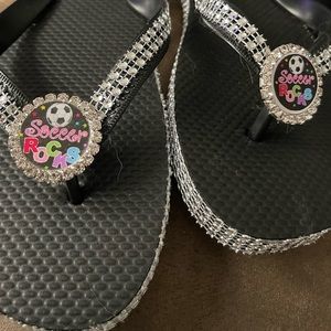 Soccer flip flops